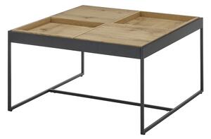 Konferenční stolek PULSE 83x83 cm dub/černá