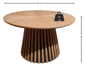 Konferenční stolek CARINA pr. 75 cm dub/černá
