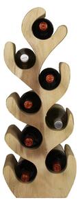 Regál na víno z exotického dřeva na 8 lahví - HSM collection