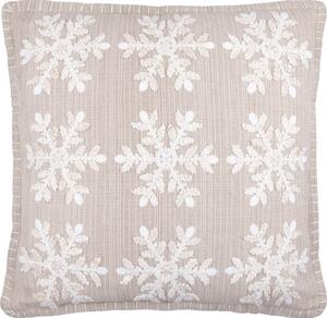 Povlak na polštář s výšivkou Snowflake 50 × 50 cm