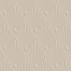 Luxusní geometrická vliesová tapeta na zeď, hnědo-béžová, Art deco, Z30312, Casa 8, Trussardi