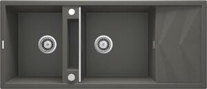 Deante Magnetic granitový dřez 116x50 cm šedá/grafitová/onyx ZRM_T213