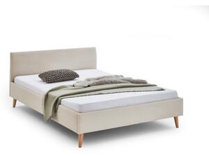 Béžová čalouněná dvoulůžková postel 140x200 cm Wicki - Meise Möbel