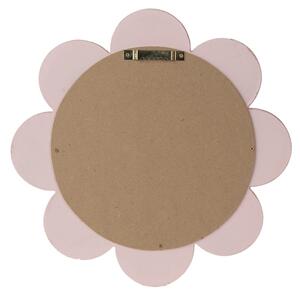 Růžovo-zlaté nástěnné zrcadlo ve tvaru květiny Flower Pink – 29x2 cm