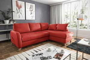 ROHOVÁ SEDAČKA, textil, kůže, červená Livetastic - Sedací soupravy, Online Only