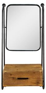 Nástěnné zrcadlo se šuplíčkem – 46x27x90 cm