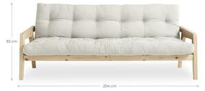 Bílá rozkládací pohovka 204 cm Grab - Karup Design