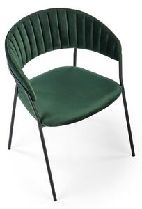 Černá židle Glam zelená