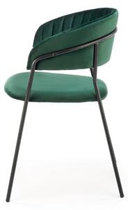 Černá židle Glam zelená