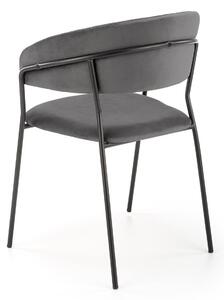 Černá židle Glam šedá