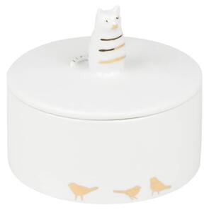 Porcelánová úložná dóza Cat