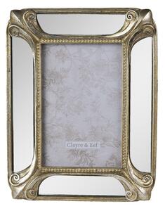 Zlatý antik fotorámeček se zrcadlem – 13x18 cm