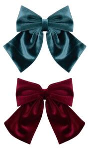 Sametová mašle do vlasů Velvet Agnes Bows – set 2 ks