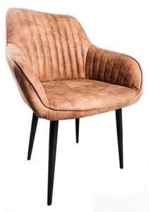 2SET jídelní židle TURIN vintage světle hnědá mikrovlákno Nábytek | Jídelní prostory | Jídelní židle | Všechny jídelní židle