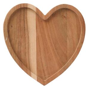 Dřevěný tácek Heart Acacia