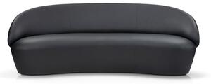 Černá kožená pohovka EMKO Naïve, 214 cm
