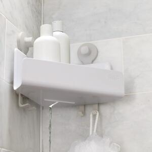 Bílé rohové samodržící plastové koupelnové poličky v sadě 2 ks EasyStore - Joseph Joseph