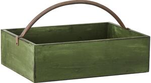 Dřevěný box s kovovým uchem Green