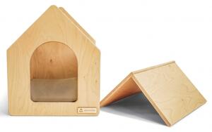 Dřevěná bouda s matrací pro kočky i psy RICO M