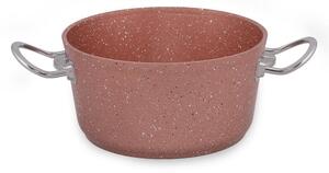 Růžový hliníkový hrnec s poklicí Güral Porselen Classic, ø 20 cm