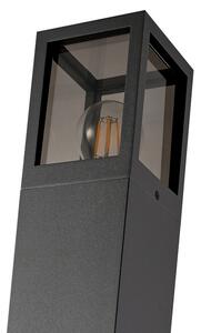DEKOLIGHT Venkovní sloupek Facado hranatý, 100 cm, 1xE27, 20W, IP65 Barva: Černá - tónovaná