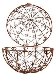 Rezavá kovová dekorační koule s otvíráním Roy – 30x30 cm
