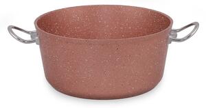 Růžový hliníkový hrnec s poklicí Güral Porselen Classic, ø 26 cm