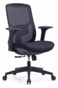 Kancelářská ergonomická židle PYLON — látka, černá / více barev Černá Bez podhlavníku