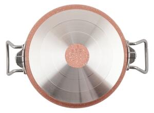 Růžová hliníková pánev Güral Porselen Classic, ø 22 cm