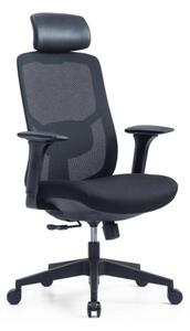 Kancelářská ergonomická židle PYLON — látka, černá / více barev Černá S podhlavníkem