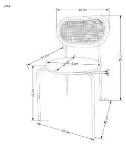 Židle Lander šedá/ syntetický ratan