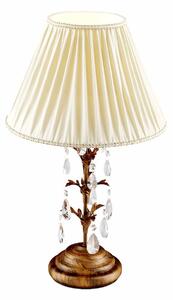 Stolní lampa Teresa m. Krystaly a textilní deštník