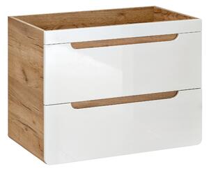 Comad Koupelnová skříňka pod umyvadlo Aruba White 80 dub craft/bílá