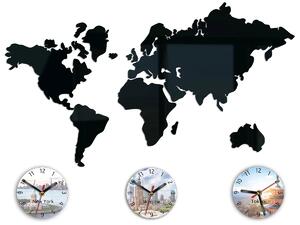 ModernClock 3D nalepovací hodiny Town černé