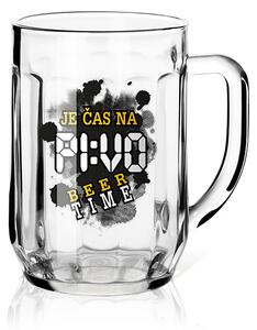RDH pivní sklo Dárková sklenice na pivo 0,5 l Je čas na pivo