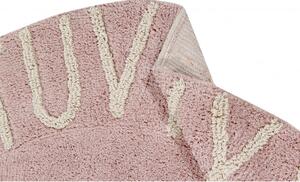 Lorena Rugs, Bio koberec kusový, ručně tkaný Round ABC Vintage Nude-Natural | Růžová Typ: 150x150 (průměr) kruh