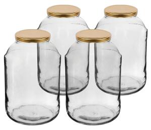 Browin Sada zavařovacíc sklenic s víčkem Twist, 4 l, 4 ks