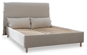 Béžová čalouněná dvoulůžková postel s roštem 160x200 cm Sleepy Luna – Miuform