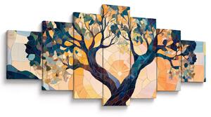 Obraz - Mozaika - slunce a strom II. (210x100 cm)