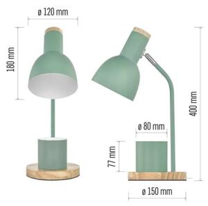 Stolní lampa POPPY 1xE27/25W/230V zelená