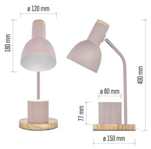 Stolní lampa POPPY 1xE27/25W/230V růžová