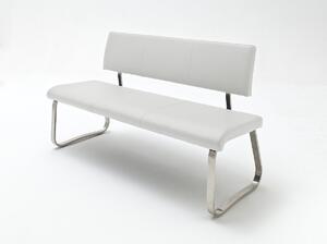 Jídelní lavice z pravé kůže ARCO 2 barva bílá