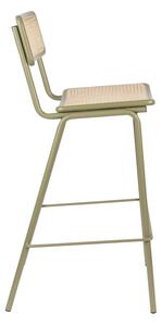 Zelené ratanové barové židle v sadě 2 ks 106 cm Jort - Zuiver