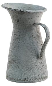 Šedý antik dekorativní kovový džbán – 15x15x27 cm