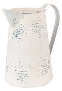 Béžový antik dekorační plechový džbán Jessica – 22x14x21 cm