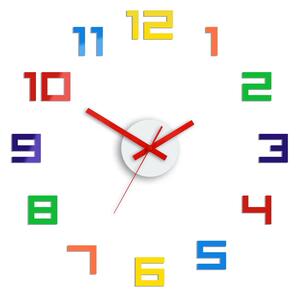 ModernClock 3D nalepovací hodiny Digit barevné