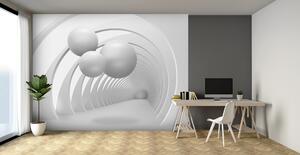 Malvis ® 3D tapeta Bílý tunel Vel. (šířka x výška): 288 x 200 cm