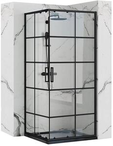Rea Concept sprchový kout 80x80 cm čtvercový černá polomatný/průhledné sklo REA-K5479