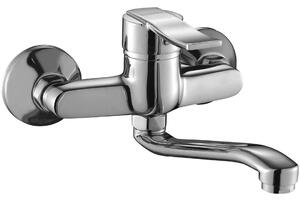Kuchinox MADERA nástěnná kuchyňská baterie s pohyblivým výtokem chrom