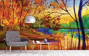 Malvis ® Tapeta Podzimní malba Vel. (šířka x výška): 288 x 200 cm
